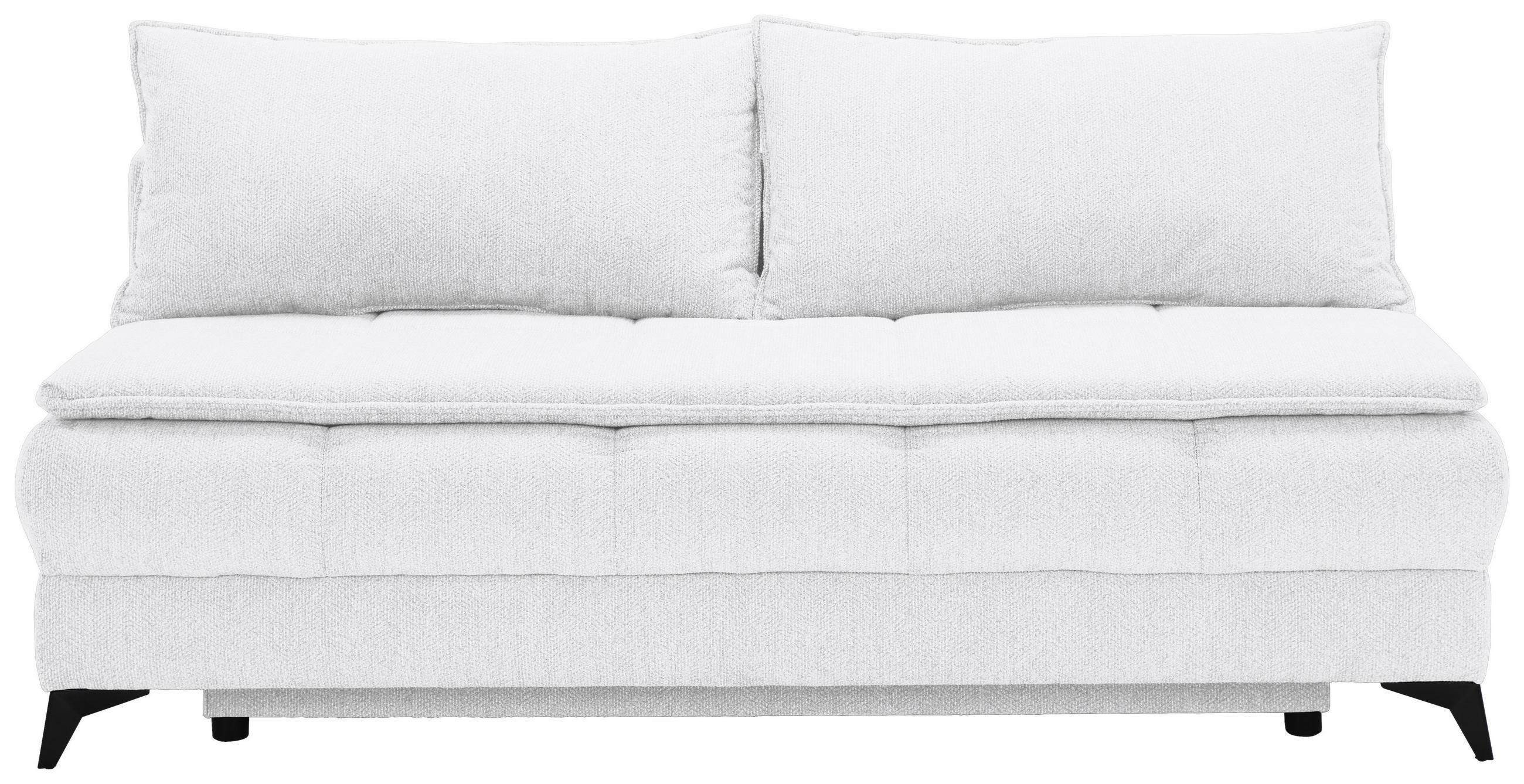 SCHLAFSOFA in Textil Weiss  - Weiss/Schwarz, Design, Textil/Metall (197/95/92cm) - Stylife
