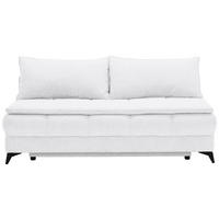 SCHLAFSOFA in Flachgewebe Weiß  - Schwarz/Weiß, Design, Textil/Metall (197/95/92cm) - Stylife