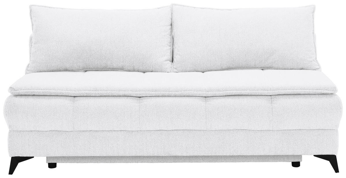 SCHLAFSOFA in Flachgewebe Weiß  - Schwarz/Weiß, Design, Textil/Metall (197/95/92cm) - Stylife