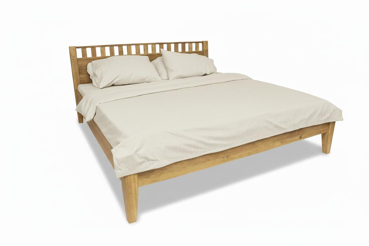 BETT 180/200 cm,  in Eichefarben, Wildeiche,  - Wildeiche/Eichefarben, Basics, Holz (180/200cm) - Chameo