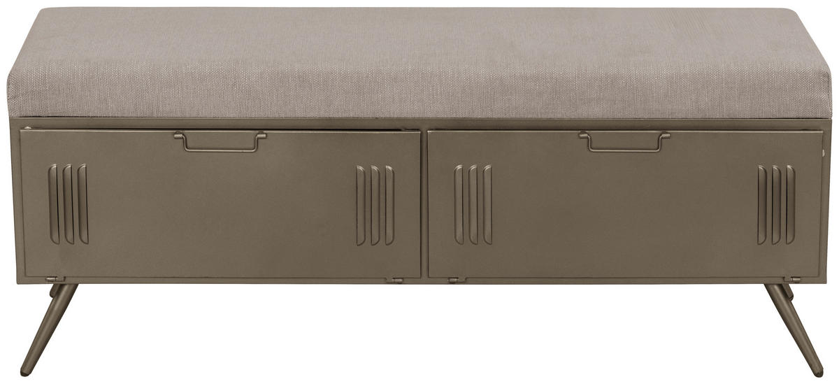 BANCĂ PENTRU HOL 120/47.5/39 cm  - gri, Konventionell, metal/textil (120/47.5/39cm) - Livetastic