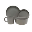KOMBISERVICE Grau Salerno 16-teilig 4 Personen  - Grau, Trend, Keramik - Novel