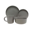 KOMBISERVICE Grau Salerno 16-teilig 4 Personen  - Grau, Trend, Keramik - Novel