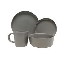KOMBISERVICE Grau Salerno 16-teilig 4 Personen  - Grau, Trend, Keramik - Novel