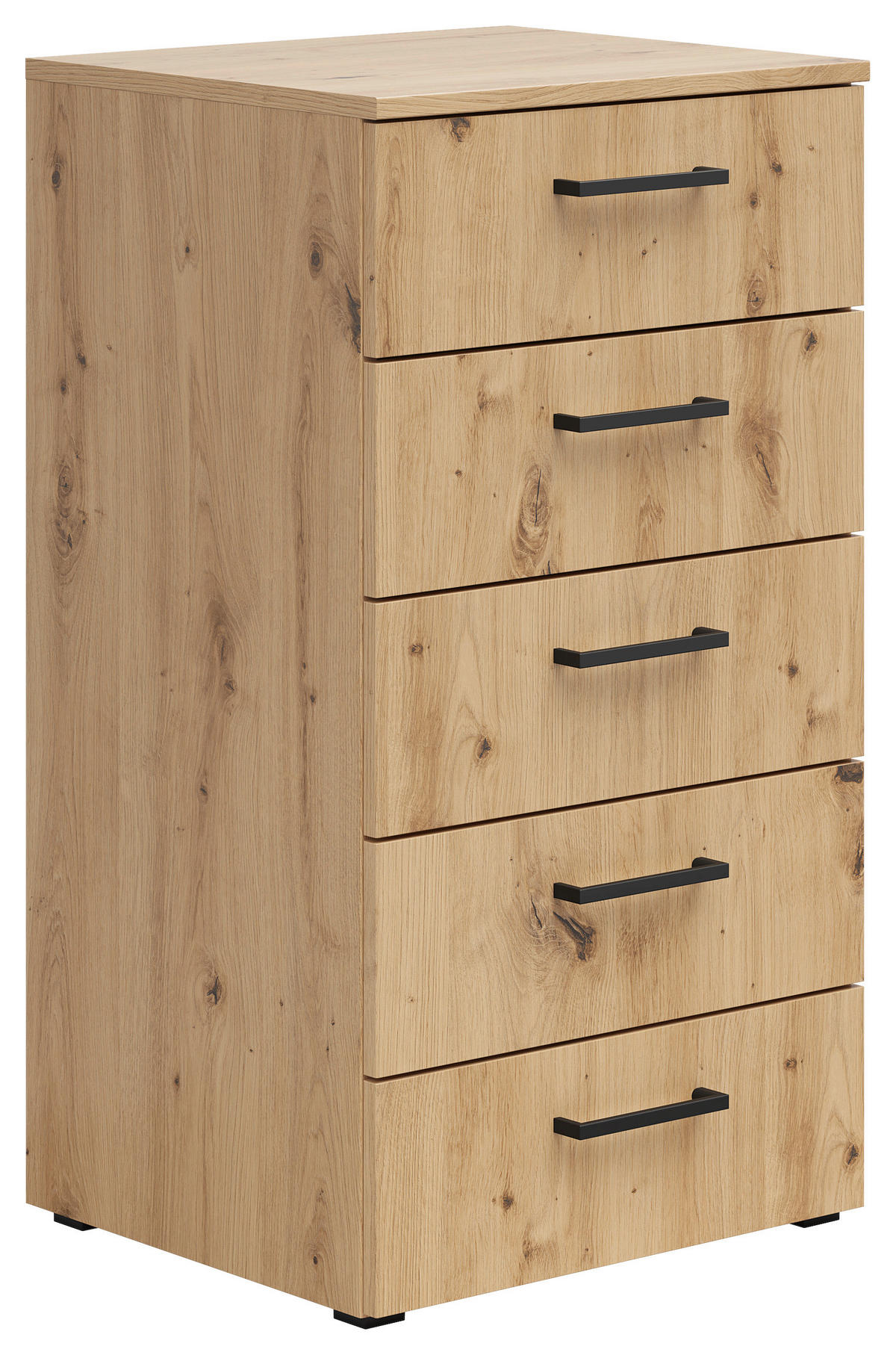 KOMMODE 45/83/40 cm  in Eiche Artisan  - Anthrazit/Schwarz, Modern, Holzwerkstoff/Kunststoff (45/83/40cm)