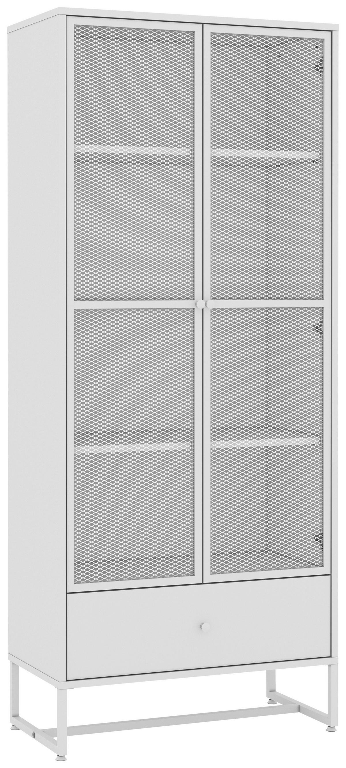 VITRINE in Weiß  - Weiß, MODERN, Holzwerkstoff/Metall (80/191/41cm) - Novel