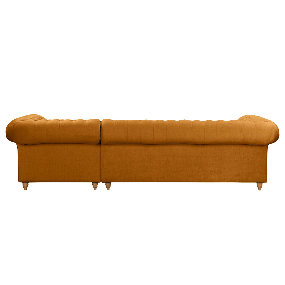 ECKSOFA Laura Bernsteinfarben Mikrofaser  - Bernsteinfarben/Braun, Design, Holz/Textil (284/182cm) - P & B