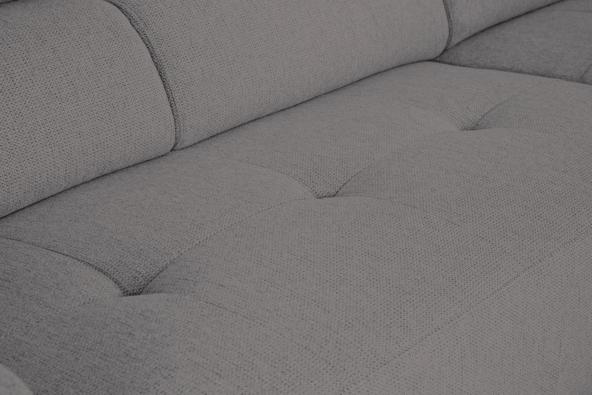 ECKSOFA in Struktur Anthrazit  - Anthrazit/Schwarz, Design, Kunststoff/Textil (205/284cm) - MID.YOU