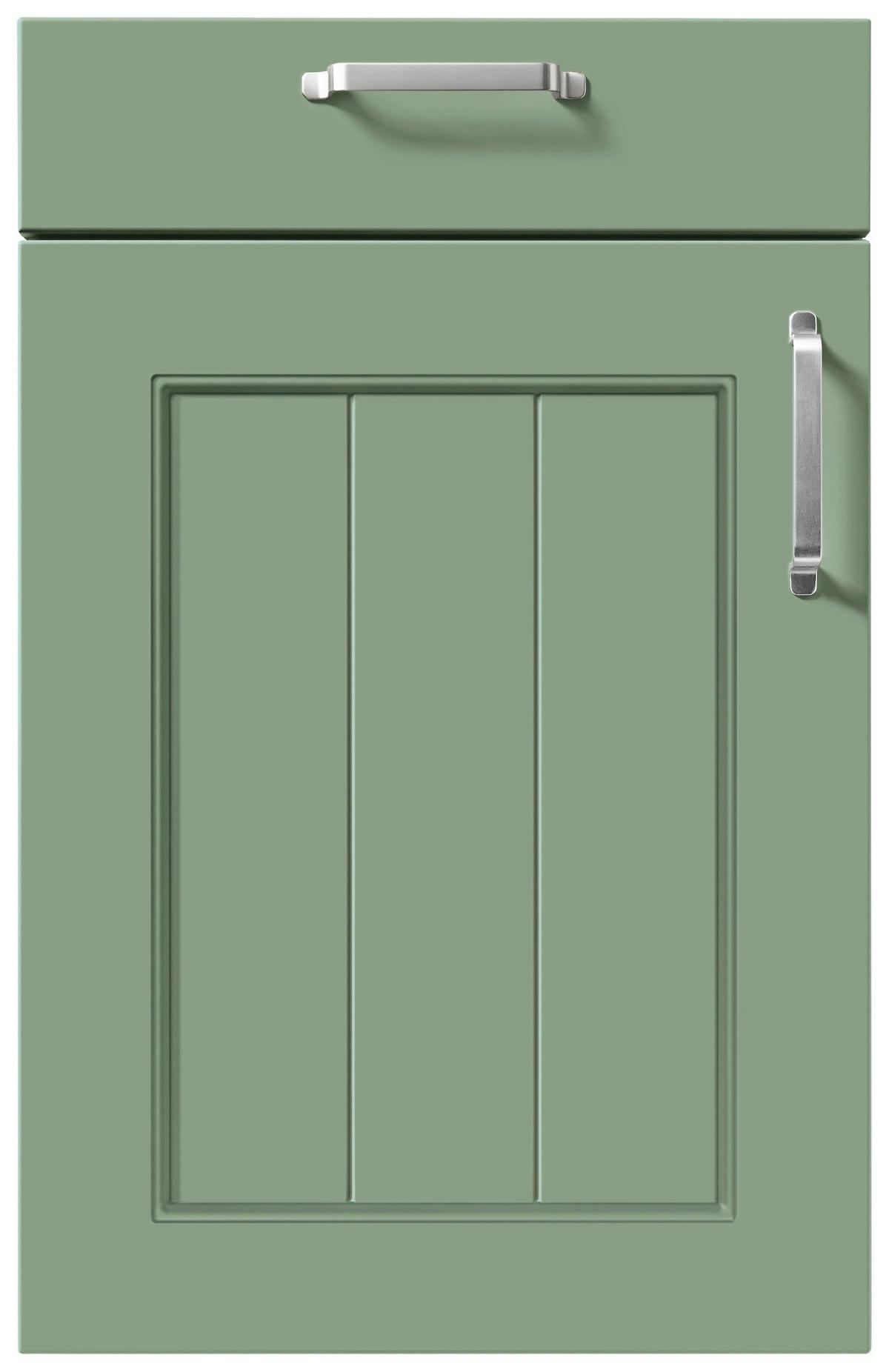 EINBAUKÜCHE CANDY SATIN  - Salbeigrün, Design, Holzwerkstoff - Novel