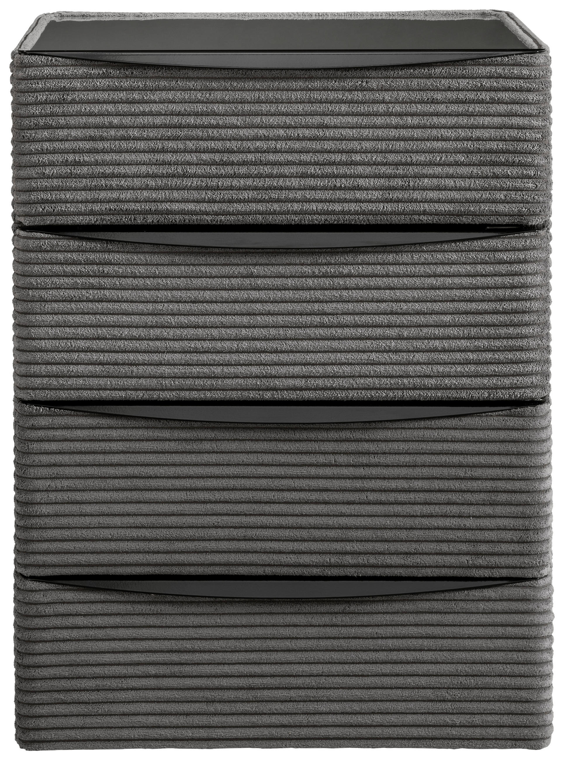 NACHTTISCH 47/62/40 cm  in Anthrazit, Dunkelgrau  - Dunkelgrau/Anthrazit, Konventionell, Glas/Kunststoff (47/62/40cm) - Beldomo - Sleep