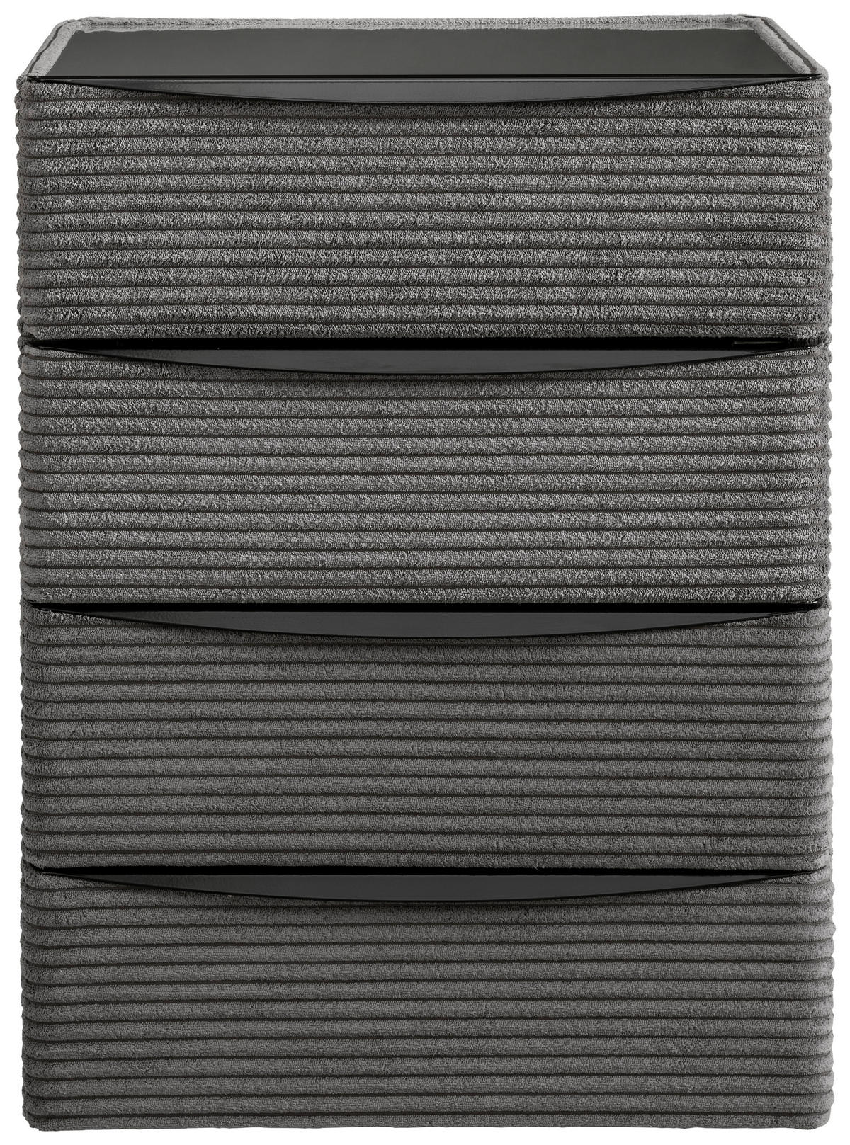 NACHTTISCH 47/62/40 cm  in Anthrazit, Dunkelgrau  - Dunkelgrau/Anthrazit, Konventionell, Glas/Kunststoff (47/62/40cm) - Beldomo - Sleep