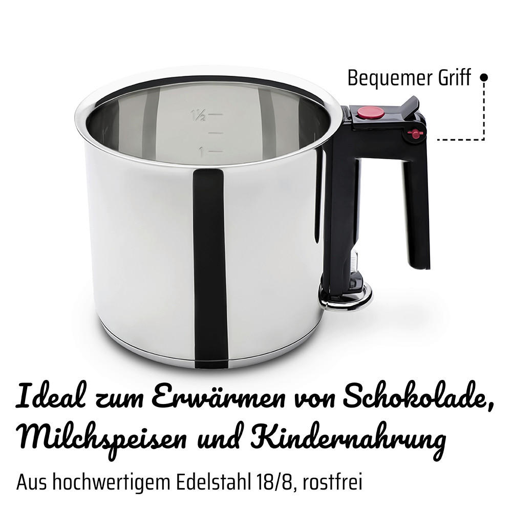 KOCHTOPF Wasserbadkocher 1,5 l  - Edelstahlfarben, Basics, Metall (16cm) - GSW