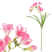UMĚLÁ KVĚTINA 60 cm - bílá/pink, Basics, textil (60cm)