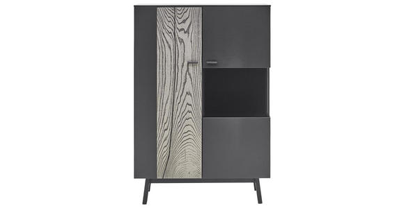 HIGHBOARD 97,5/144/41,2 cm - Anthrazit/Grau, Design, Glas/Holz (97,5/144/41,2cm) - Dieter Knoll
