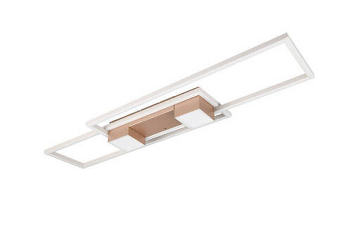 LED-TAKLAMPA Albany 100/28/8 cm  - brun/grå, Design, metall (100/28/8cm) - Trio Leuchten