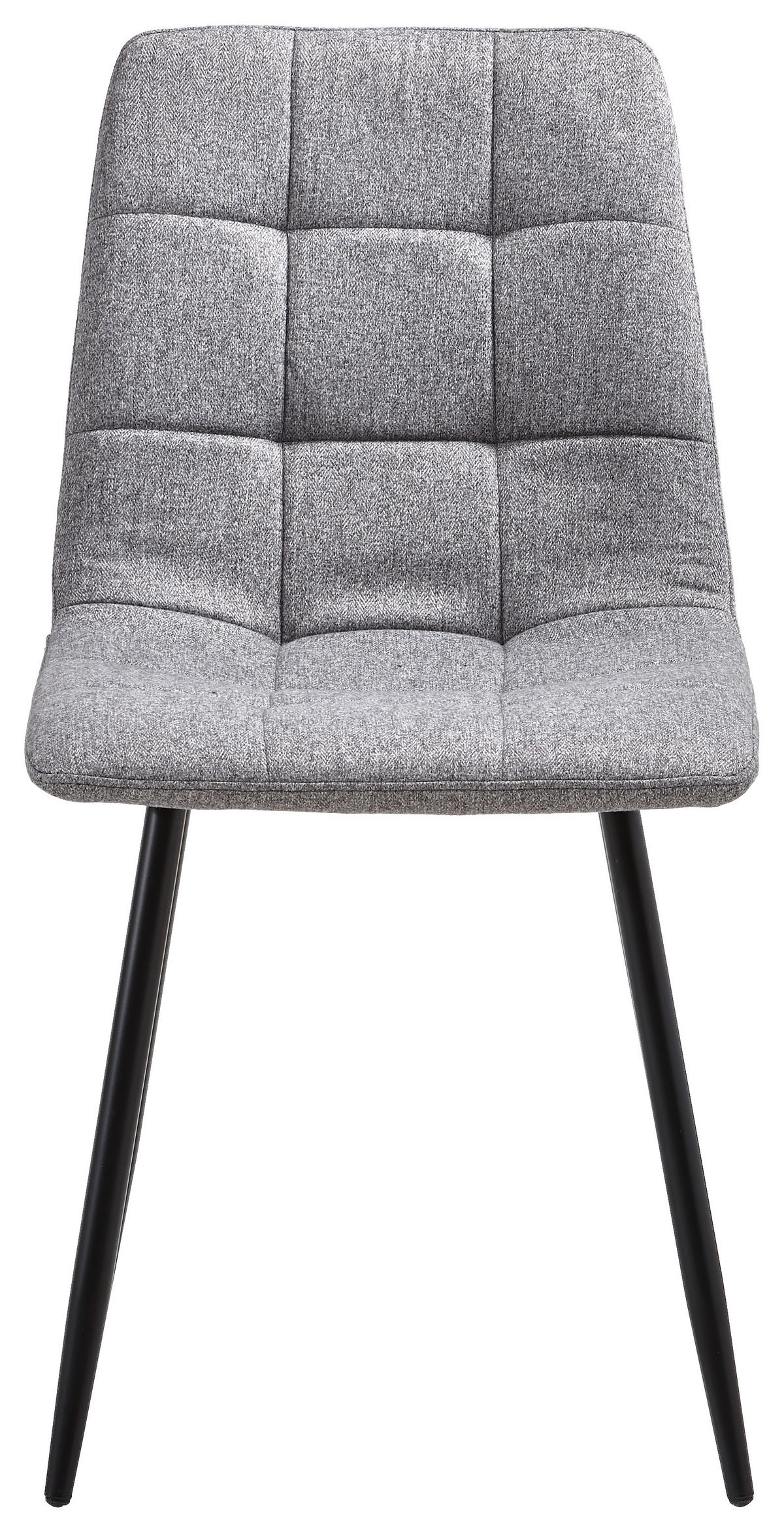 STUHL  in Eisen Webstoff Metall, Textil  - Schwarz/Grau, LIFESTYLE, Textil/Metall (44,5/86/54,5cm) - Livetastic