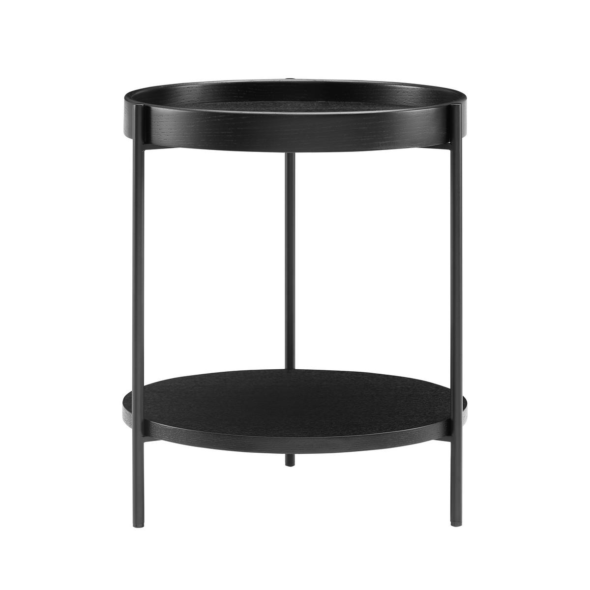 BEISTELLTISCH 44/44/49 cm Schwarz rund  - Schwarz, Design, Holzwerkstoff/Metall (44/44/49cm) - Livetastic