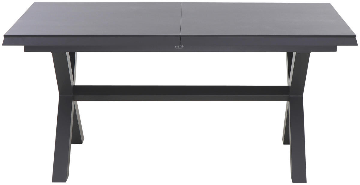 GARTENTISCH 200-260/100/77 cm Metall rechteckig  - Anthrazit, Basics, Kunststoff/Metall (200-260/100/77cm) - Siena Garden
