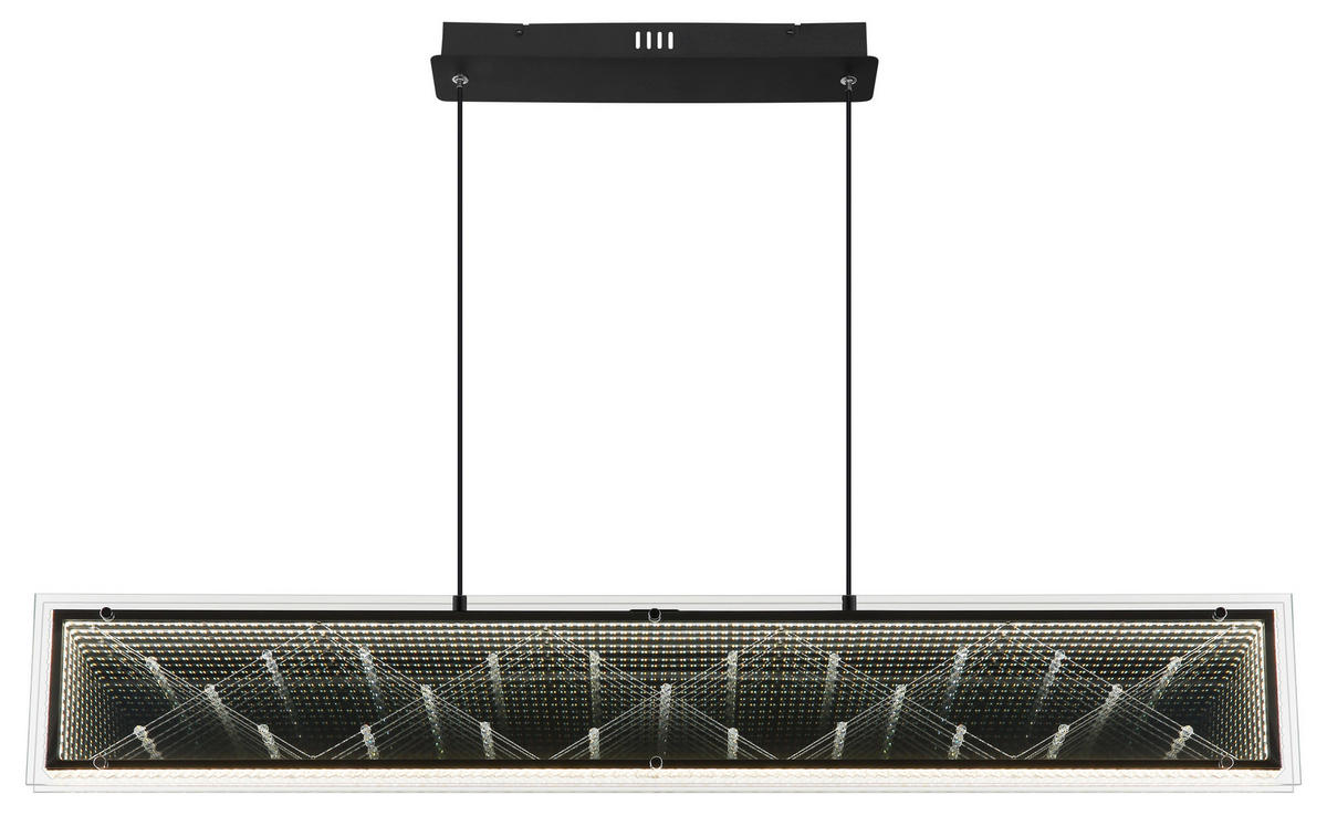 LED-HÄNGELEUCHTE 113/8/120 cm  - Klar/Chromfarben, Design, Glas/Kunststoff (113/8/120cm) - Globo