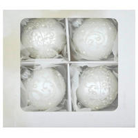 CHRISTBAUMKUGEL-SET 6 cm  - Weiß, LIFESTYLE, Glas/Metall (6cm) - X-Mas