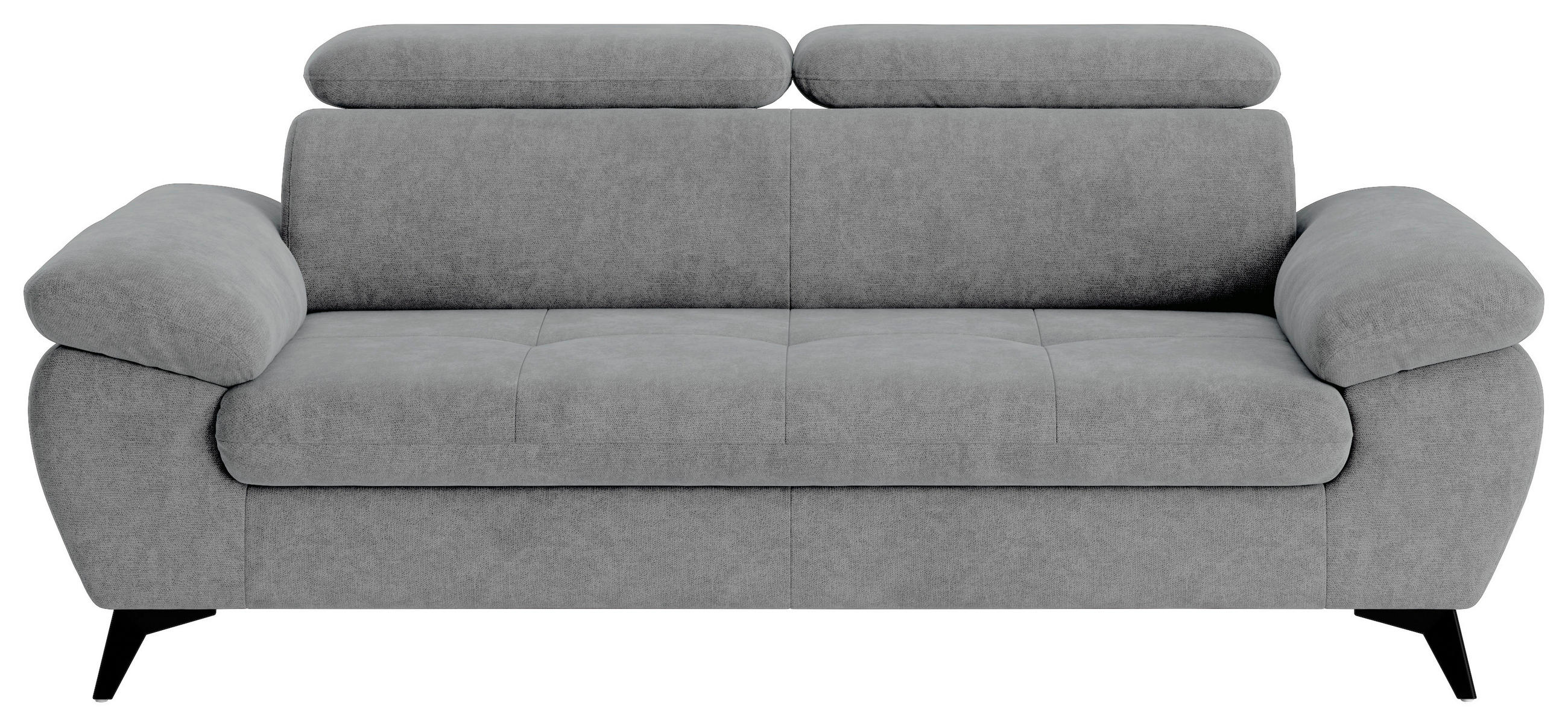 3-SITZER-SOFA in Grau  - Schwarz/Grau, Textil/Metall (215/84/100cm) - MID.YOU