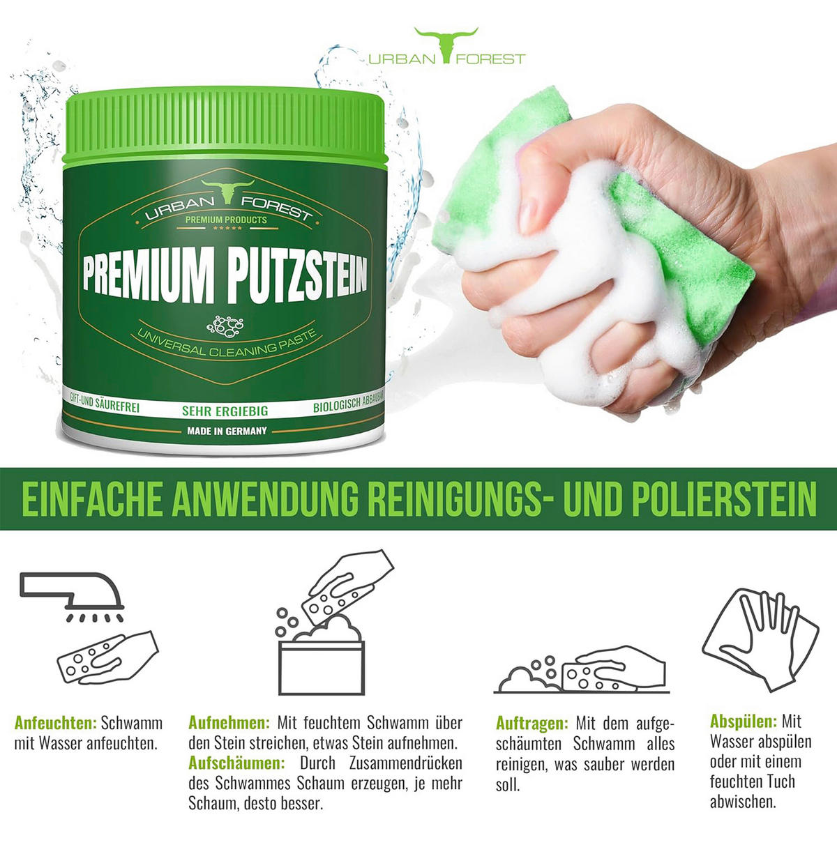 PUTZSTEIN - Basics (0,9kg) - Urban Forest