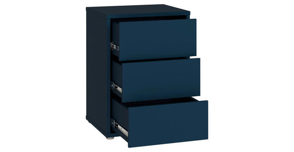 NACHTSCHRANK 50/69/42 cm  - Silberfarben/Dunkelblau, Trend, Holzwerkstoff/Kunststoff (50/69/42cm) - Carryhome
