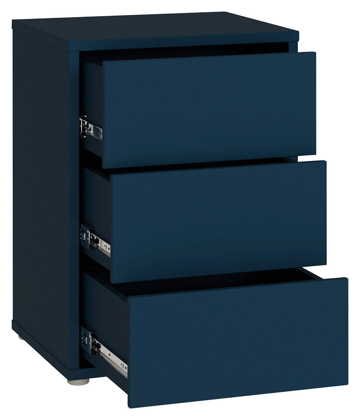 NACHTSCHRANK 50/69/42 cm  - Silberfarben/Dunkelblau, Trend, Holzwerkstoff/Kunststoff (50/69/42cm) - Carryhome