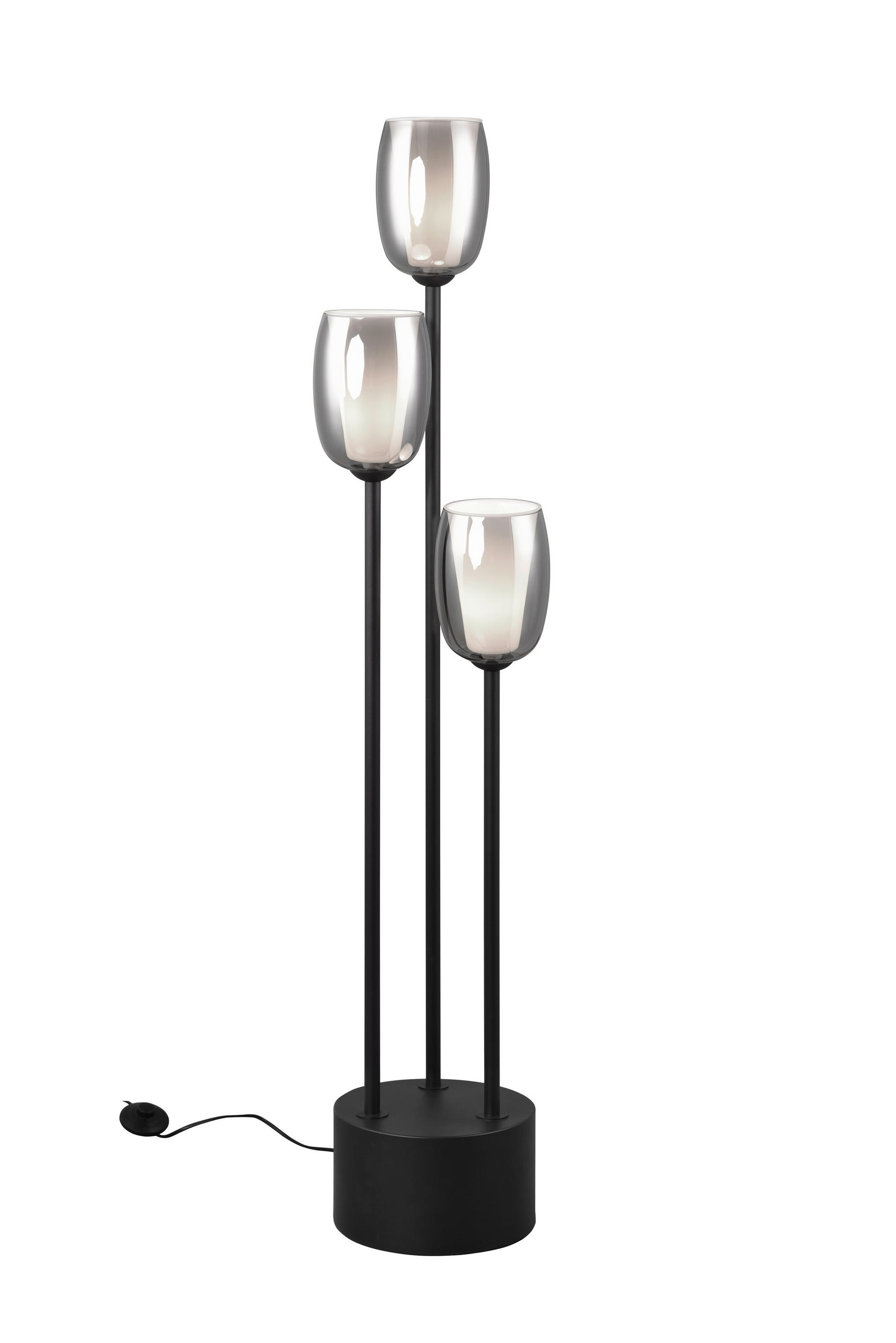 STOJEČA SVETILKA  Barret      31/140 cm       - črna/bela, Trend, kovina/steklo (31/140cm)