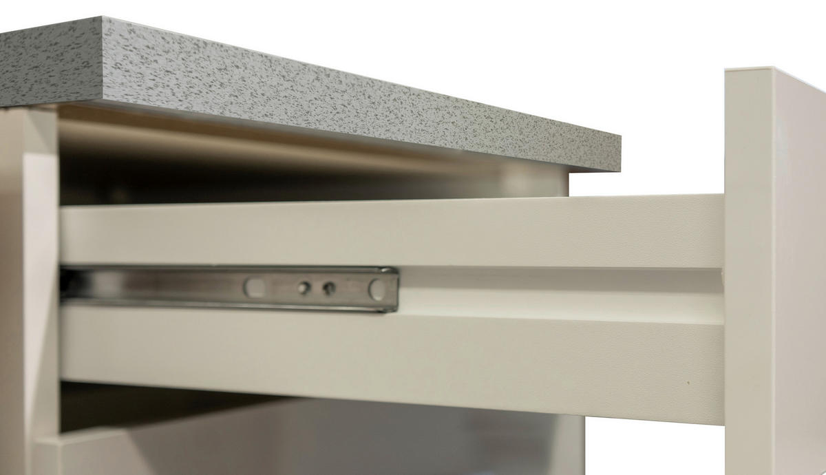 SCHUBKASTENUNTERSCHRANK 50/85/50 cm  in Weiß  - Hellgrau/Weiß, KONVENTIONELL, Holzwerkstoff/Kunststoff (50/85/50cm) - FlexWell