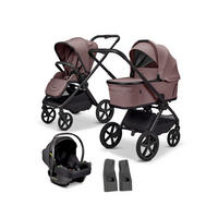 KINDERWAGENSET  GIO FOLD ETPU SET  tonka  - Schwarz/Mokka, Basics, Textil/Metall (120/58/92cm) - Moon Edition