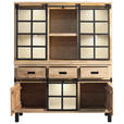 BUFFET 145/180/42 cm  in  - Graubraun/Schwarz, LIFESTYLE, Glas/Holz (145/180/42cm) - Landscape
