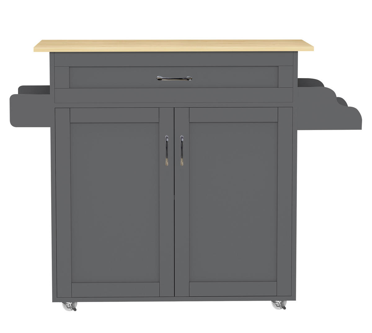 SERVIERWAGEN in Anthrazit, Honigeiche  - Honigeiche/Anthrazit, Basics, Holzwerkstoff/Kunststoff (114/89/39cm) - MID.YOU