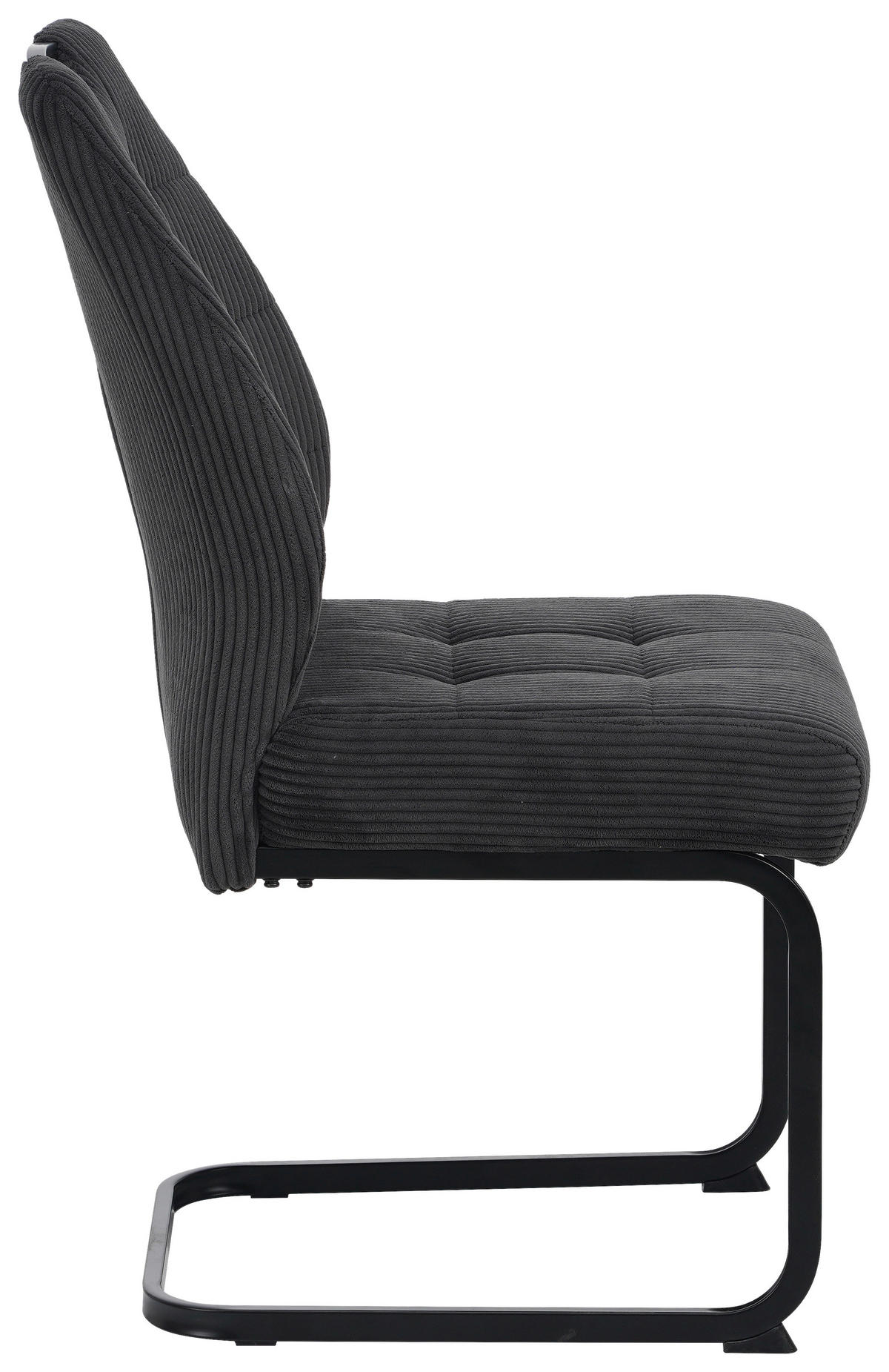 SCHWINGSTUHL  in Eisen Cord  - Dunkelgrau/Schwarz, Design, Textil/Metall (46/96/61.5cm) - Carryhome