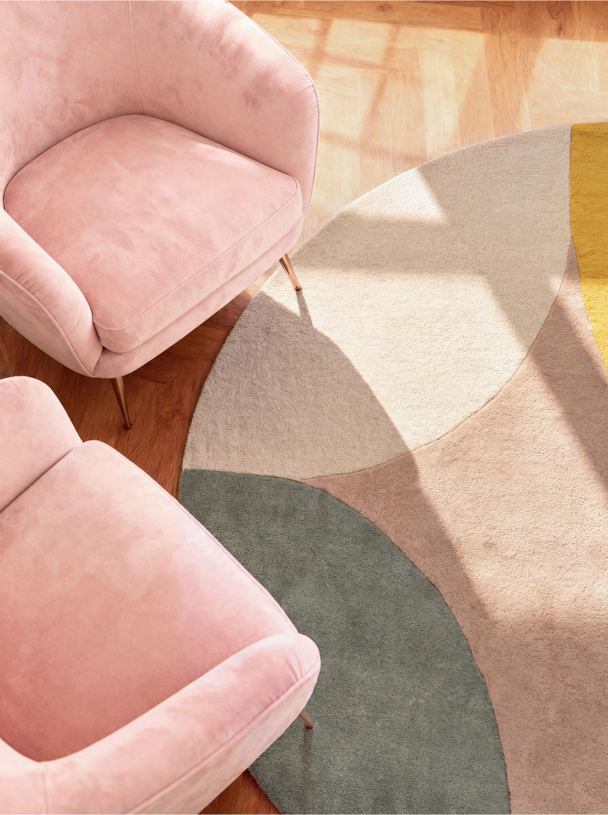 WOLLTEPPICH 160 cm Westminster Cecil Multicolor, Beige rund  - Beige/Multicolor, Basics, Textil (160cm) - Ted Baker