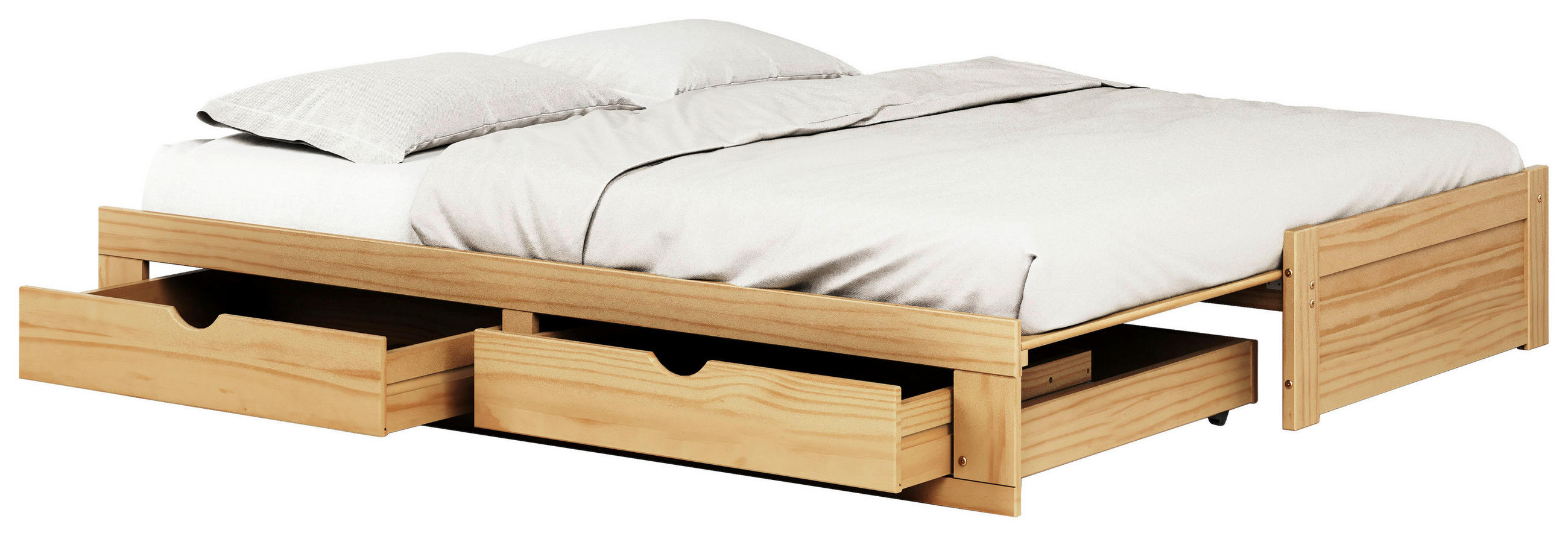 AUSZIEHBETT 90/200 cm  in Naturfarben  - Naturfarben, MODERN, Holz/Holzwerkstoff (90/200cm) - MID.YOU