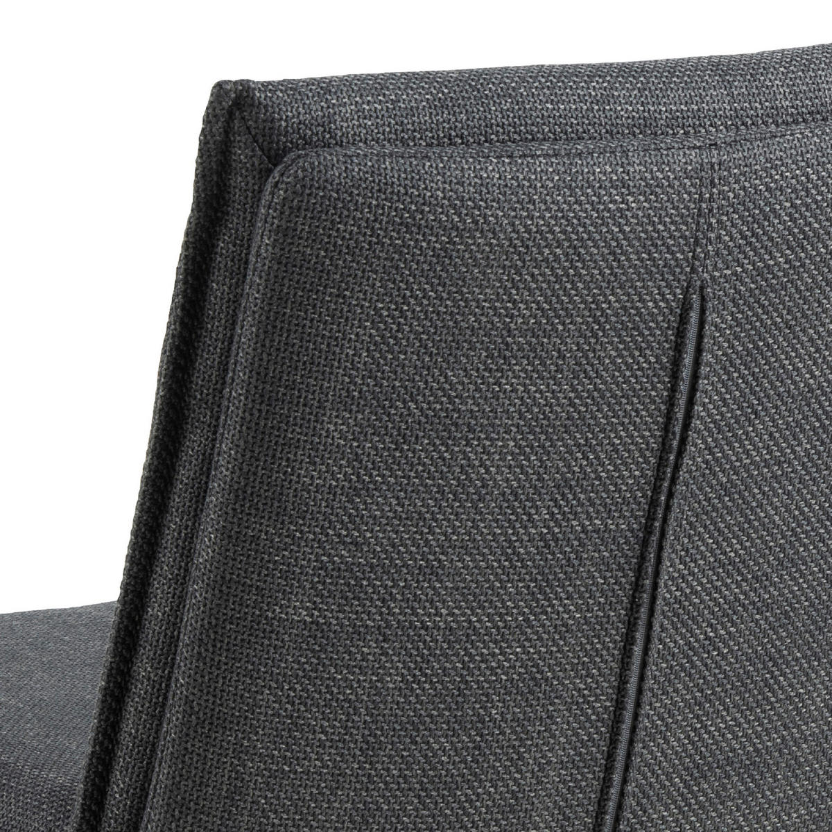 STUHL  in Webstoff  - Dunkelgrau/Schwarz, Design, Textil/Metall (47/85/59cm) - MID.YOU