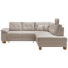 ECKSOFA in Cord Beige  - Beige/Naturfarben, Modern, Holz/Textil (274/206cm) - Livetastic