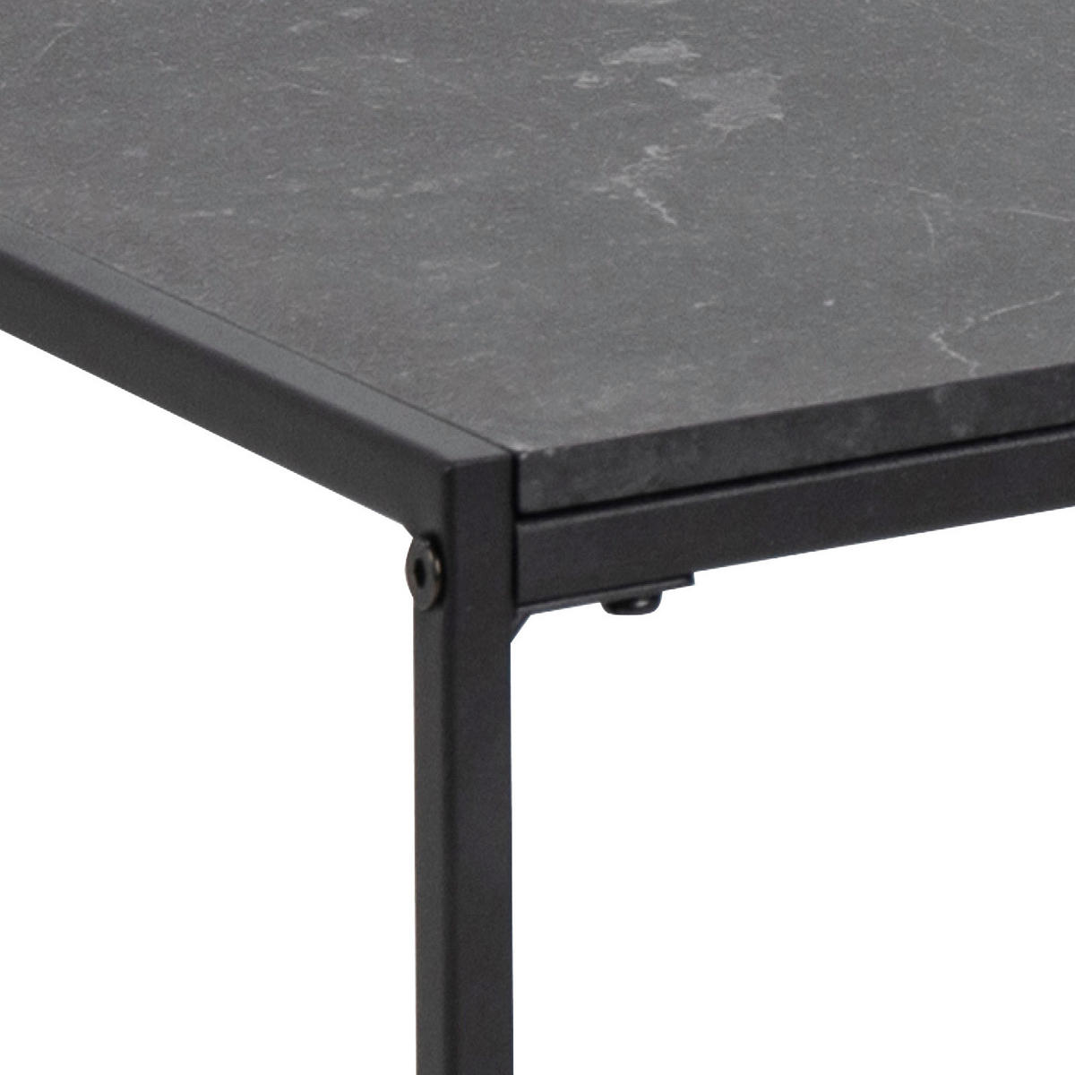 COUCHTISCH 120/60/48 cm rechteckig Schwarz  - Schwarz, KONVENTIONELL, Holzwerkstoff/Metall (120/60/48cm) - MID.YOU