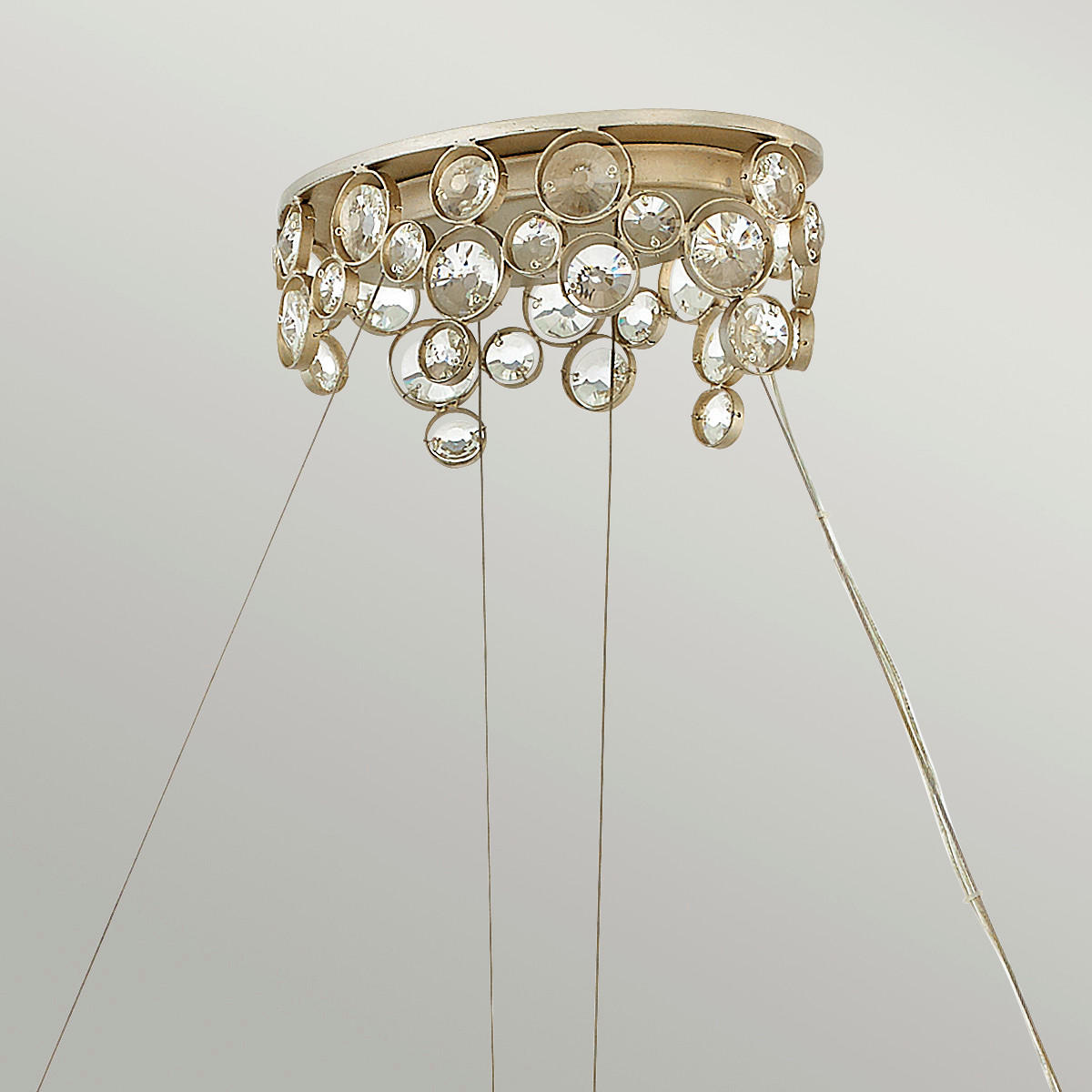 KRONLEUCHTER 101.6/61/41 cm    - Silberfarben, Konventionell, Glas/Metall (101.6/61/41cm) - Elstead Lighting
