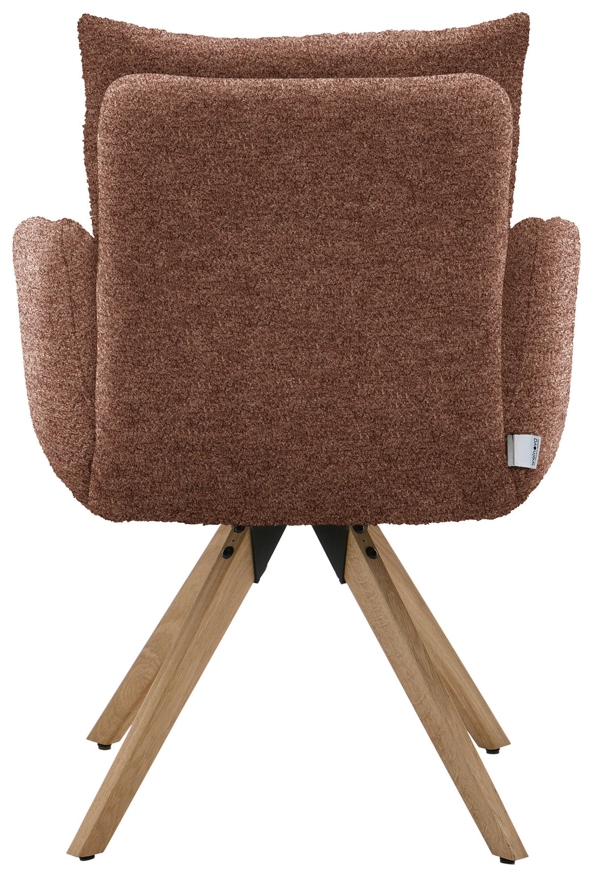 ARMLEHNSTUHL Jacquard  - Eichefarben/Haselnussfarben, Design, Holz/Textil (62/86/68cm) - Welnova