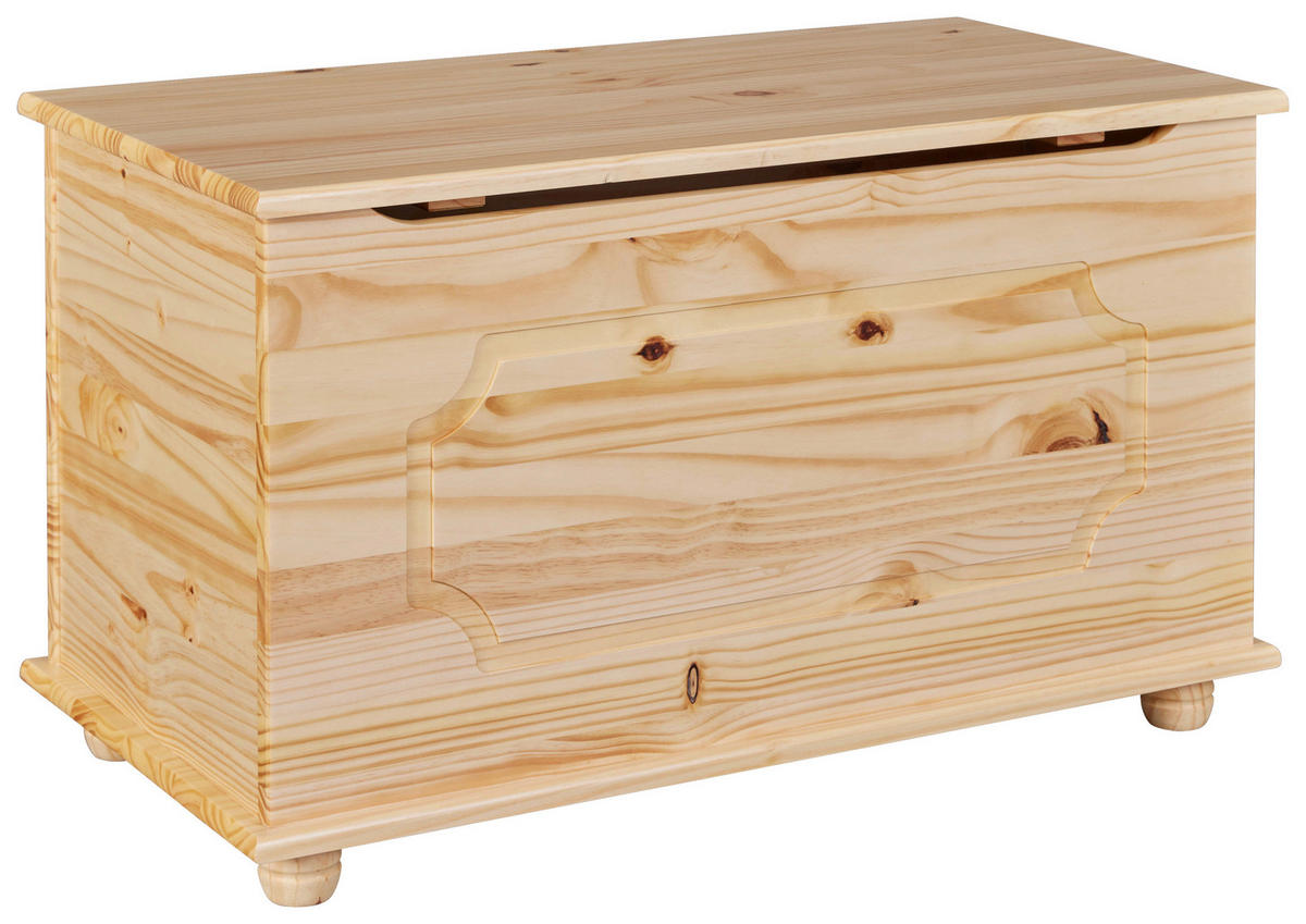 TRUHE Holz Kiefer massiv  - Naturfarben, Basics, Holz (89/53/47cm) - MID.YOU