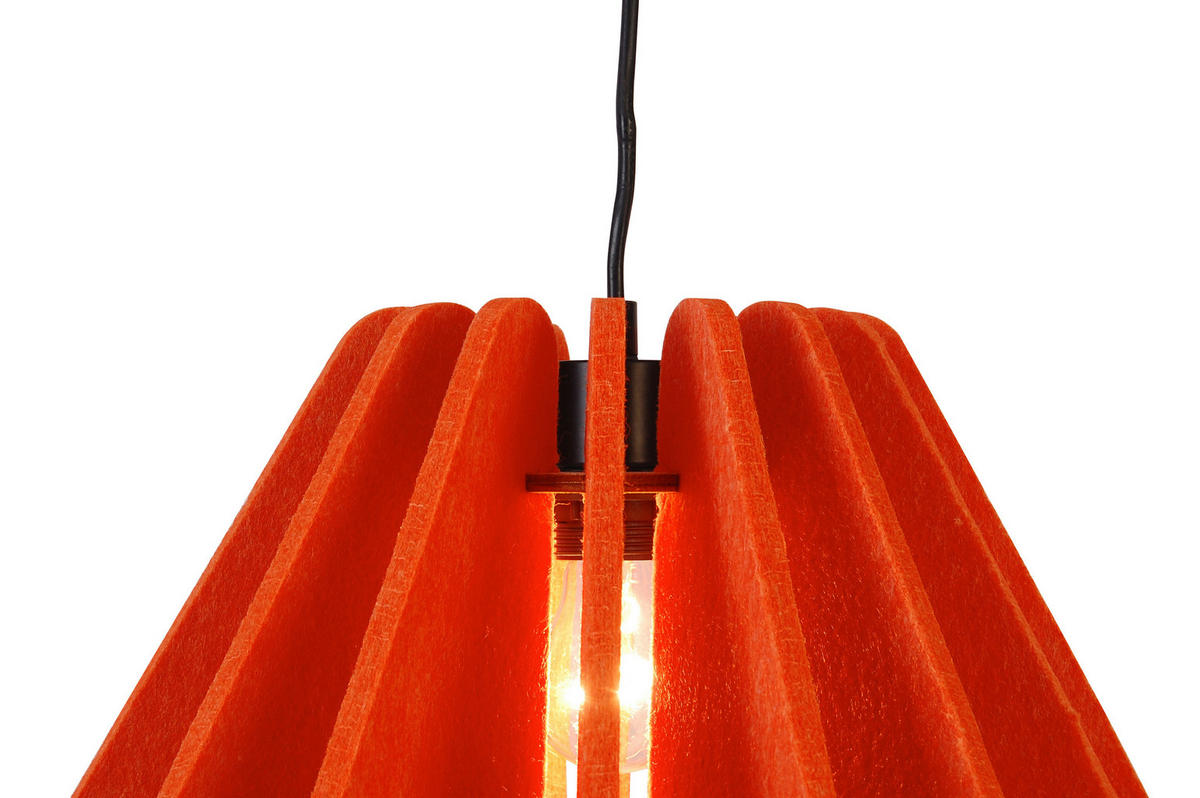 HÄNGELEUCHTE 38/133 cm   - Rot, Trend, Kunststoff/Textil (38/133cm) - Novel