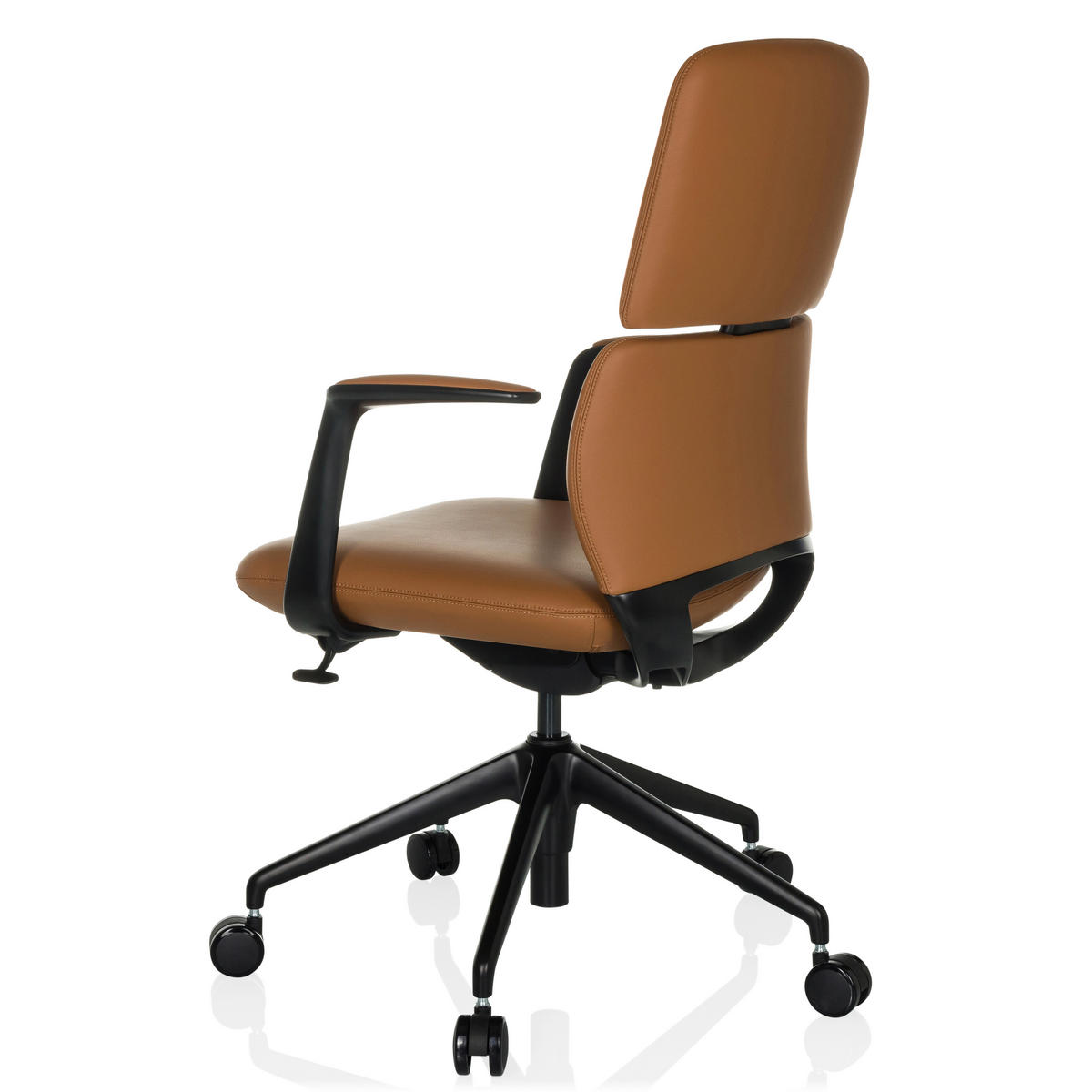 DREHSTUHL  - Schwarz, MODERN, Leder/Kunststoff (62/98-108/60cm) - MID.YOU