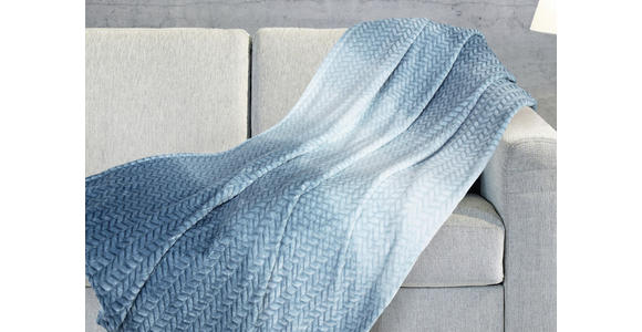 Kuscheldecke Debora - Türkis, MODERN, Textil (140/180cm) - Luca Bessoni