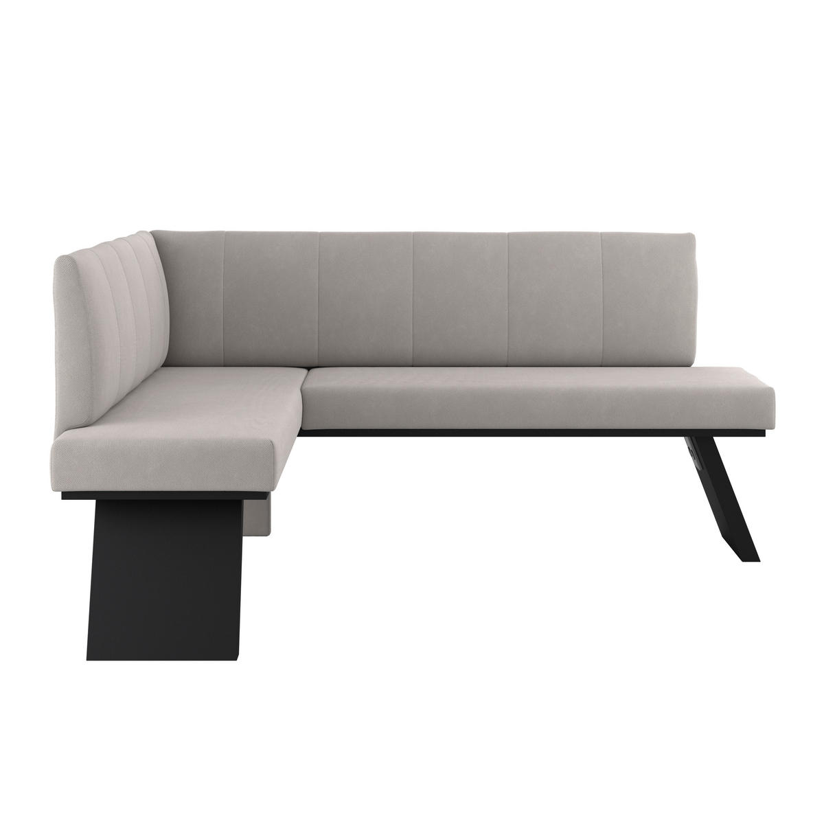 ECKBANK 150/185 cm Webstoff Beige   - Beige/Schwarz, KONVENTIONELL, Textil (150/185cm)