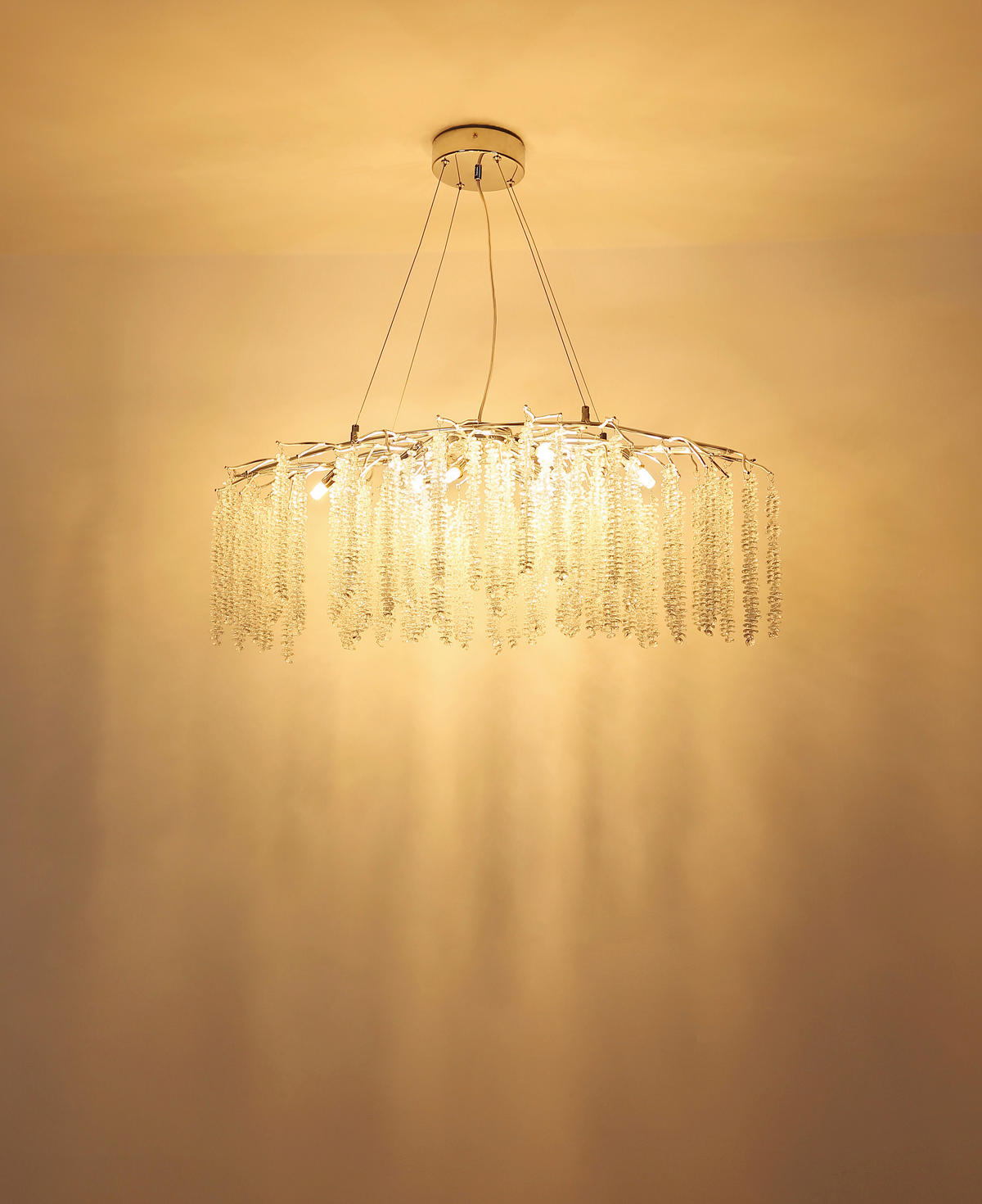ZÁVĚSNÉ SVÍTIDLO, 100/40/120 cm  - průhledné/čiré, Konvenční, kov/plast (100/40/120cm) - Globo