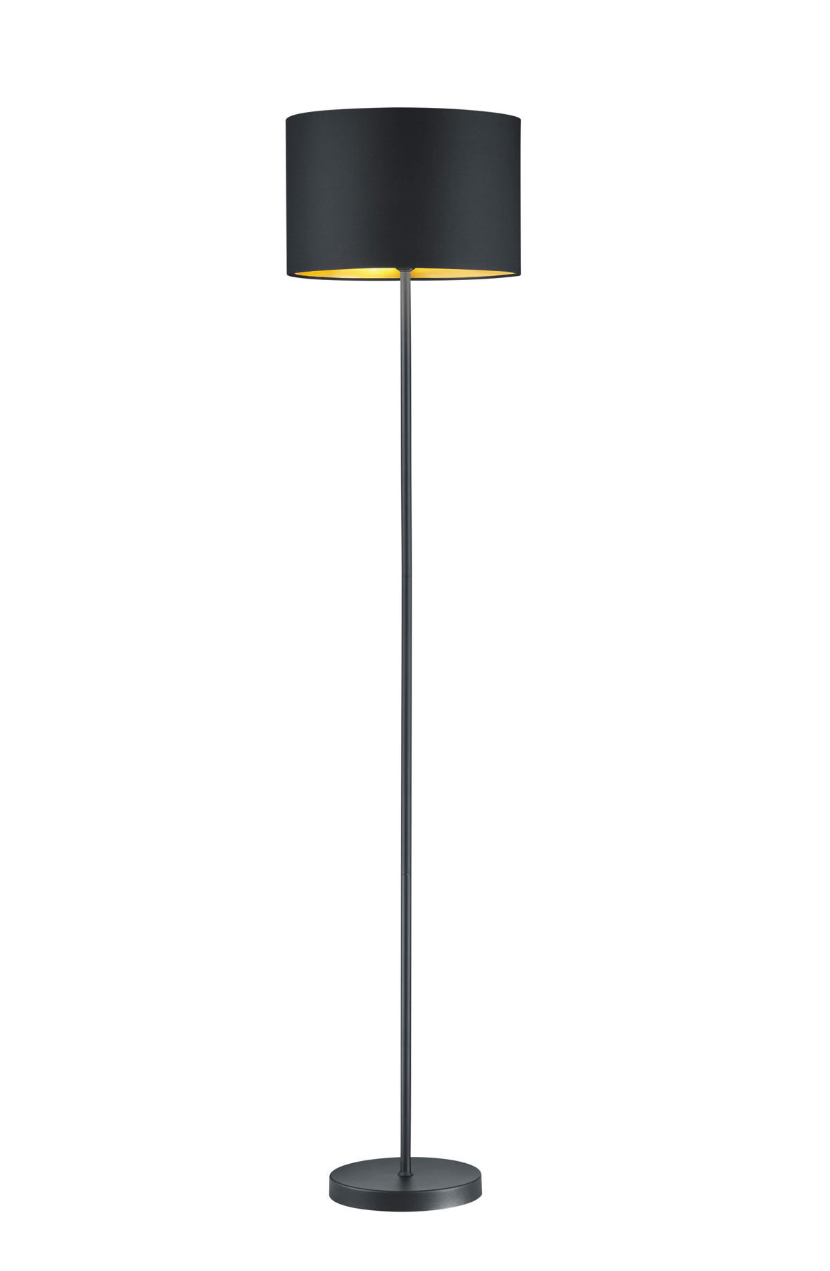 STEHLEUCHTE 35/160 cm    - Goldfarben/Schwarz, Basics, Textil/Metall (35/160cm) - Trio Leuchten