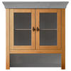 BUFFETAUFSATZ - Laugenfarbig/Grau, ROMANTIK / LANDHAUS, Glas/Holz (108/112/32cm) - Boxxx