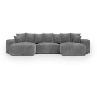 WOHNLANDSCHAFT Anthrazit Cord  - Anthrazit/Schwarz, Basics, Kunststoff/Textil (176/364/176cm) - Lomoco